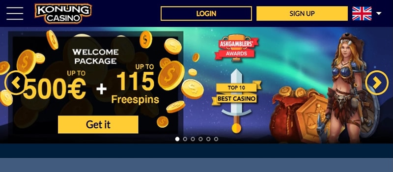 konung casino bonus package