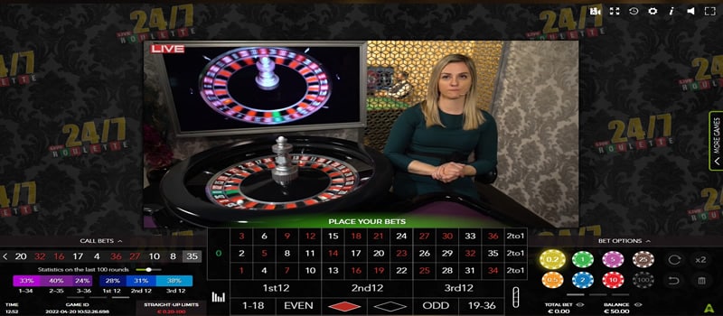 24/7 Live Roulette