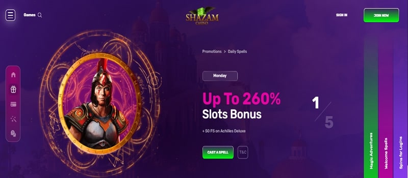 shazam 260 % bonus